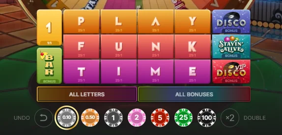 Funky Time betting options