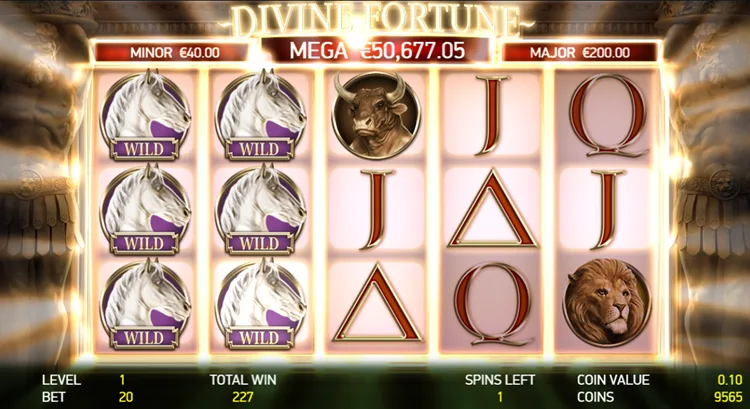 Divine Fortune free spin wilds