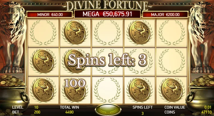 Divine Fortune jackpot bonus