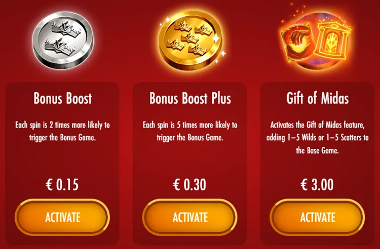 Midas Golden Touch 3 Bet plus