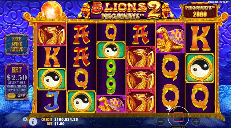 5 Lions Megaways 2 scatters