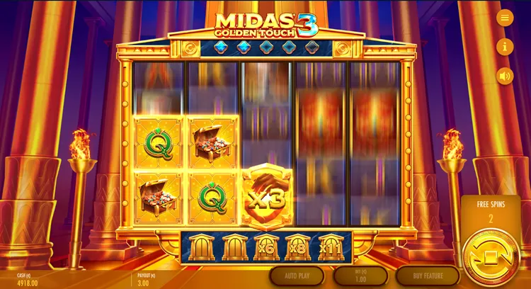 Midas Golden Touch 3 Bonus round