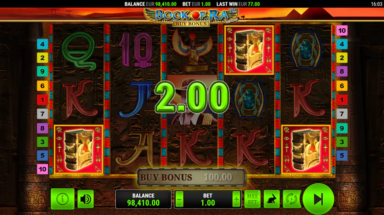 Book of Ra Deluxe Buy Bonus round