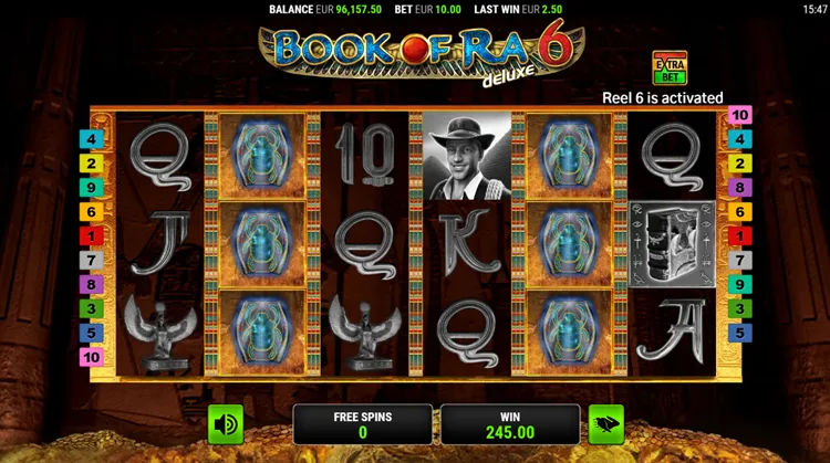 Book of Ra Deluxe 6 bonus round