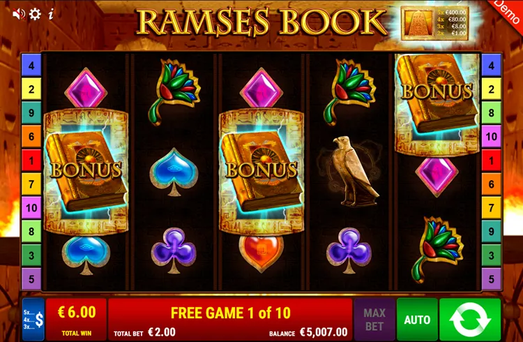 Ramses Book bonus round