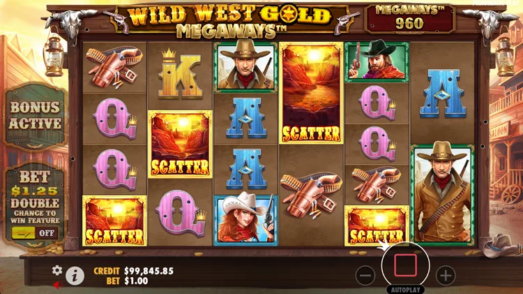 Wild West Gold Megaways scatters