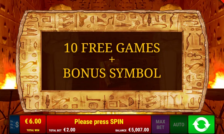 Ramses Book 10 free spins