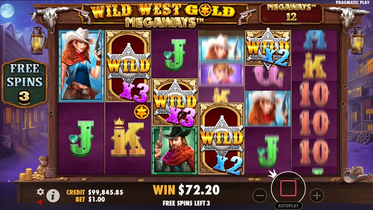 Wild West Gold Megaways bonus round