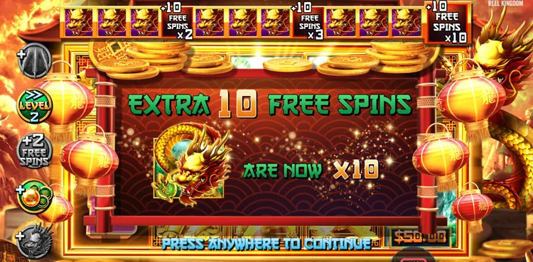Dragon Gold 88 extra free spins