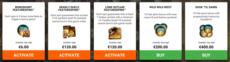 Duel at Dawn Bonus Buy