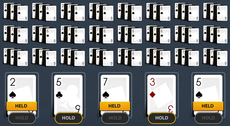 Jacks or Better Double Up multiple hands