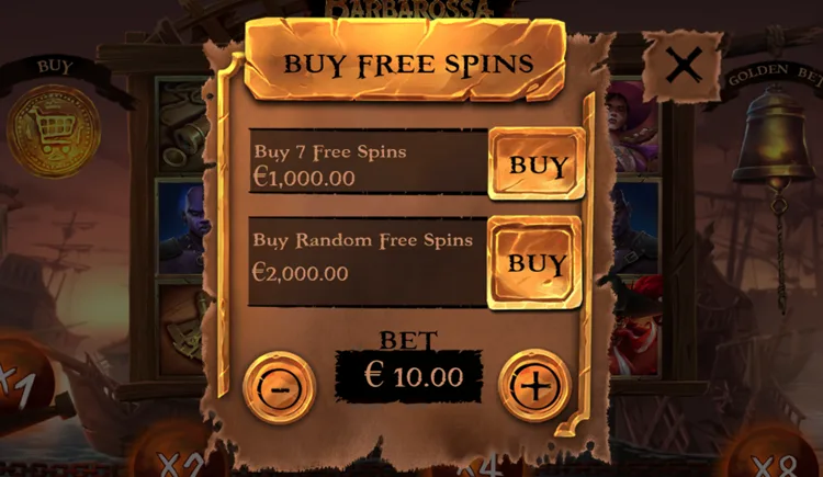 Barbarossa Revenge bonus buy
