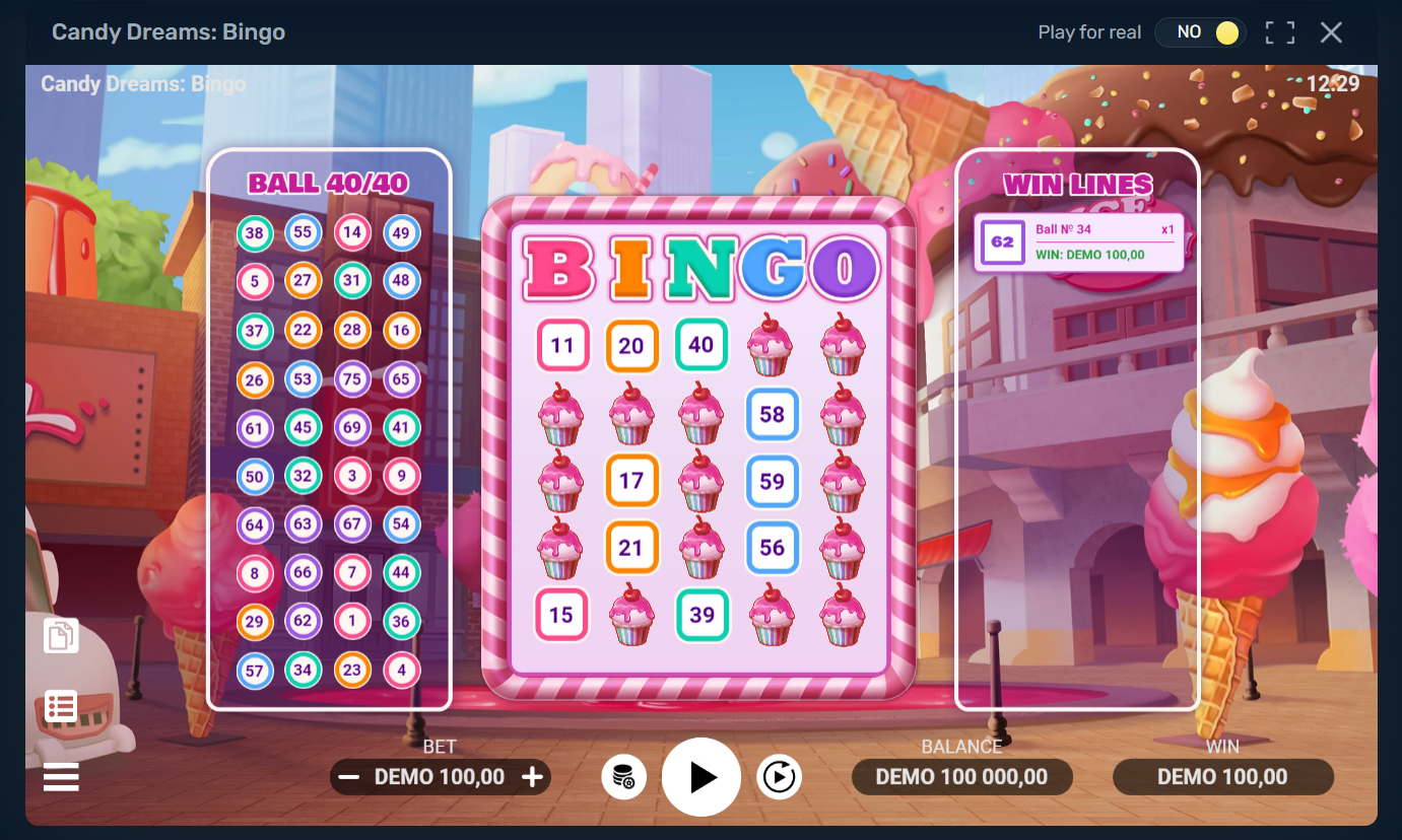Candy Dreams Bingo Game from Evoplay