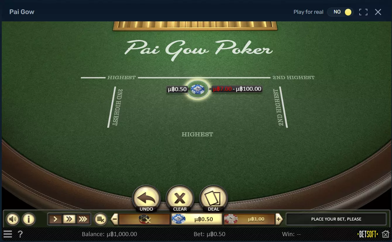 Pai Gow Game from Betsoft